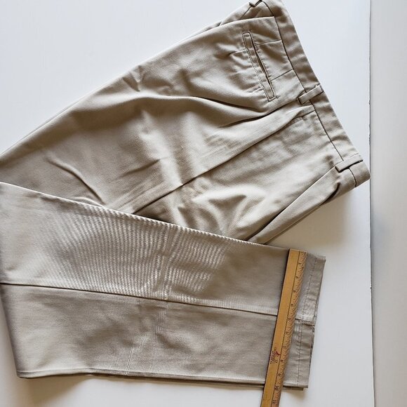 Eddie Bauer Khaki Pleated Front Pants - Size 16 Tall - Picture 3 of 3